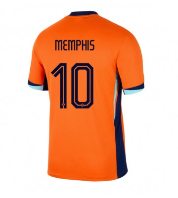 Holland Memphis Depay #10 Hjemmebanetrøje EM 2024 Kort ærmer